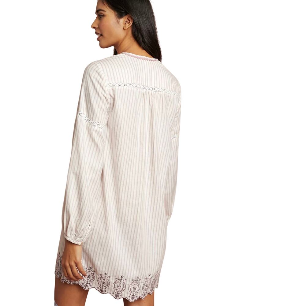 ANTHROPOLOGIE Floreat Women’s Boho Embroidered Tassel Tie Tunic Top - Picture 3 of 7